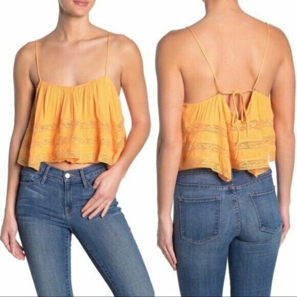 Free People Tops - Free People Home Again Cropped Lace Camisole